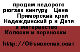 продам недорого рюгзак кингуру › Цена ­ 500 - Приморский край, Надеждинский р-н Дети и материнство » Коляски и переноски   